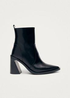 Haylo Black Leather Ankle Boots via Alohas