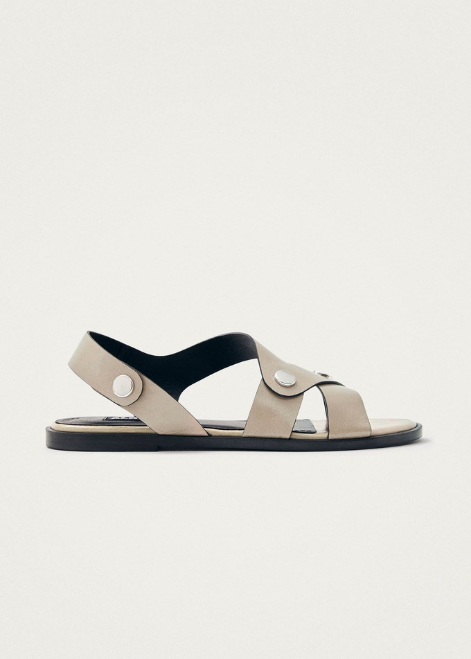 Mindy Onix Stone Beige Leather Sandals from Alohas