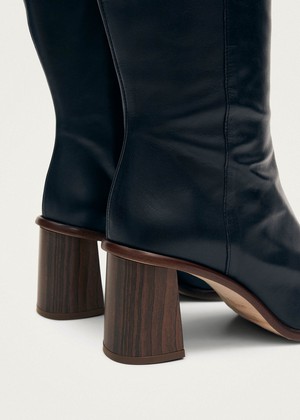 East Black Leather Boots from Alohas