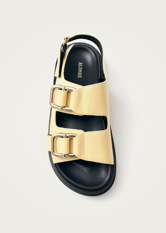 Harper Onix Vanilla Leather Sandals from Alohas