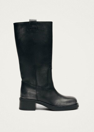 Sajan Black Leather Boots from Alohas