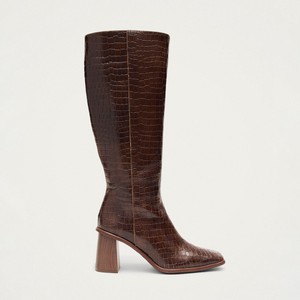 East Alli Brown Leather Boots from Alohas