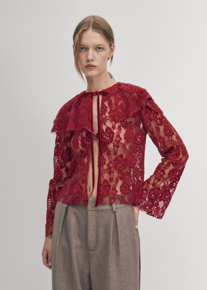 Tolpa Lace Wine Blouse from Alohas