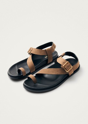 Siren Suede Tan Leather Sandals from Alohas