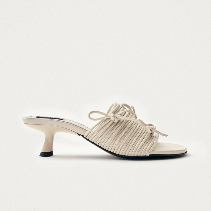 Viva White Leather Sandals from Alohas