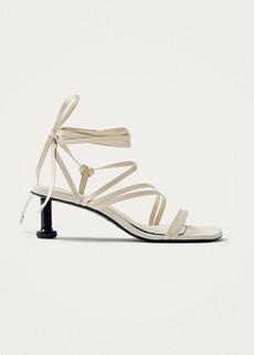 Curly Cream Leather Sandals via Alohas