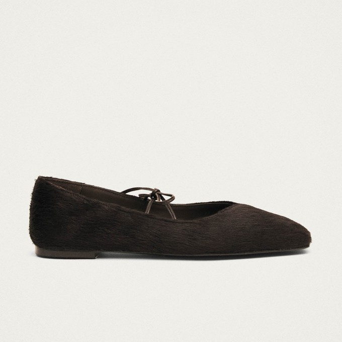 Sway Soft Brown Leather Ballet Flats from Alohas