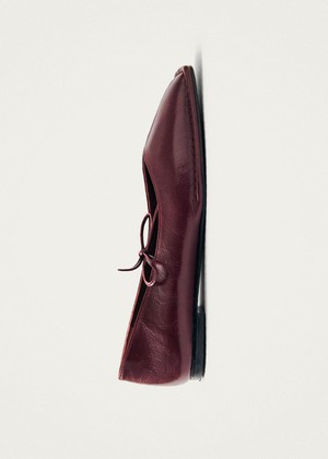 Sway Burgundy Leather Ballet Flats from Alohas