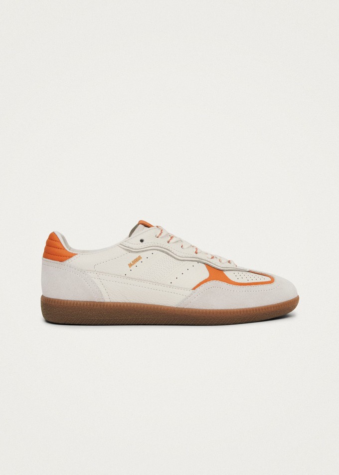 Tb.490 Rife Grain White Orange Leather Sneakers from Alohas