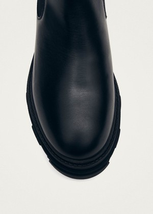 Berenice Black Leather Ankle Boots from Alohas