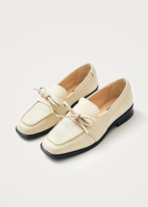 Amour Cream Leather Loafers from Alohas