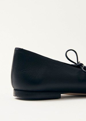 Sway Black Leather Ballet Flats from Alohas