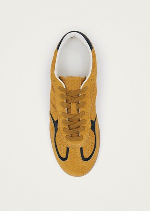 Tb.490 Rife Suede Fuzzy Yellow Leather Sneakers from Alohas