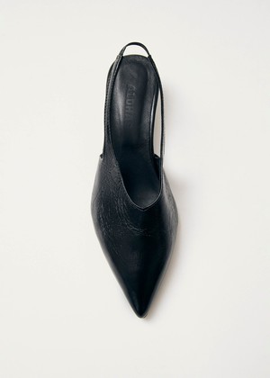 Eros Black Leather Pumps from Alohas