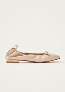 Freya Cream Leather Ballet Flats via Alohas