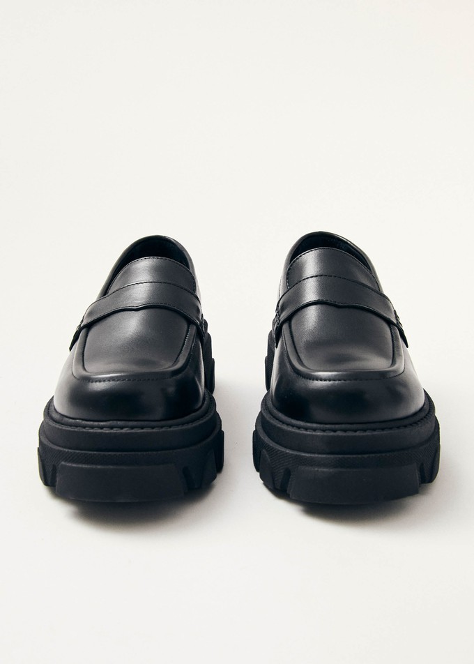 Trailblazer Black Leather Loafers from Alohas