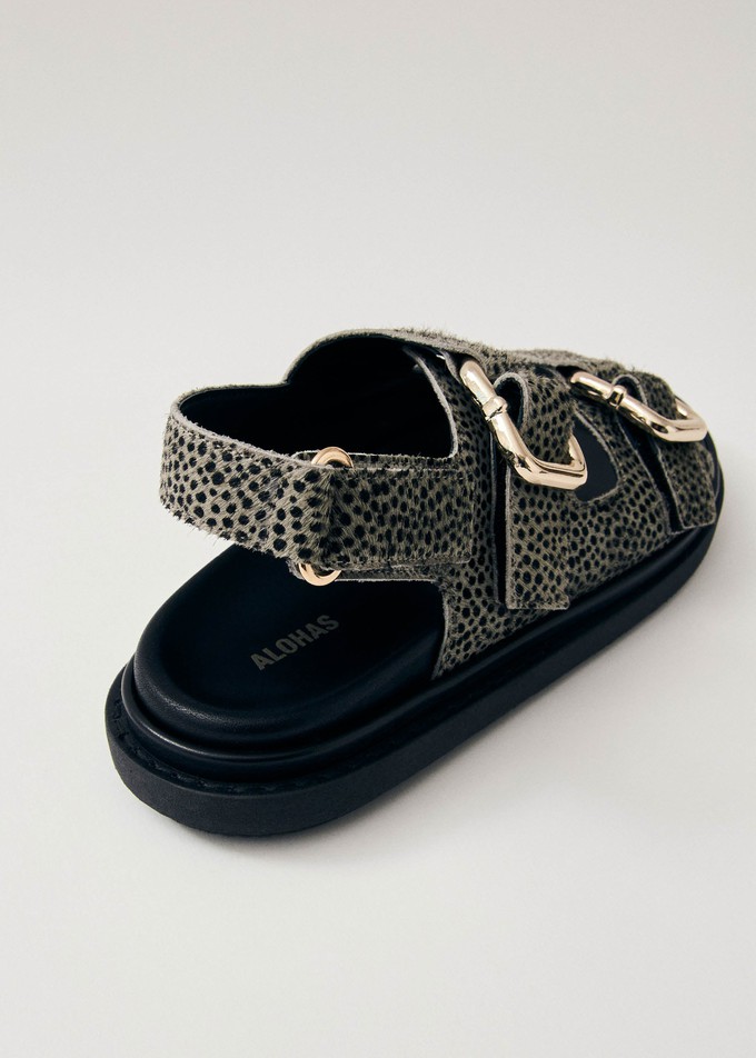 Harper Soft Grey Leather Sandals from Alohas