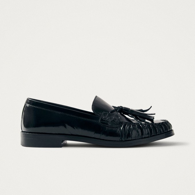 Marietta Onix Black Leather Loafers from Alohas