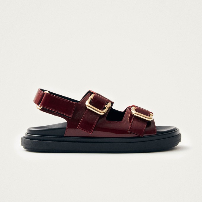 Harper Onix Burgundy Leather Sandals from Alohas