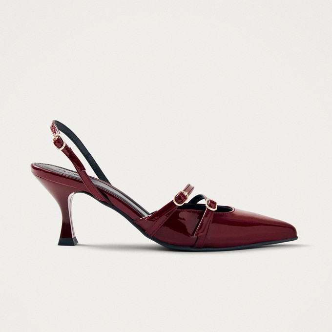 Joelle Onix Burgundy Leather Pumps from Alohas