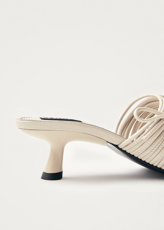 Viva White Leather Sandals from Alohas