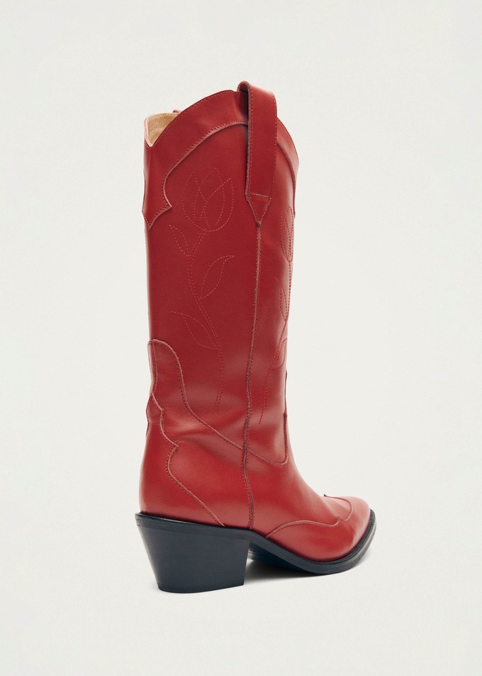 Liberty Red Leather Boots from Alohas