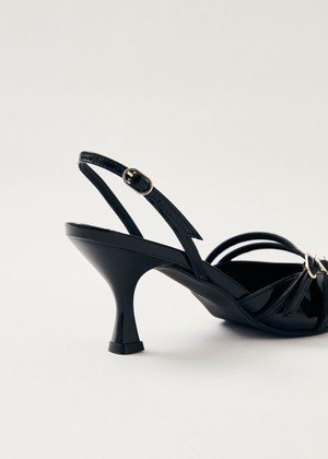 Joelle Onix Black Leather Pumps from Alohas