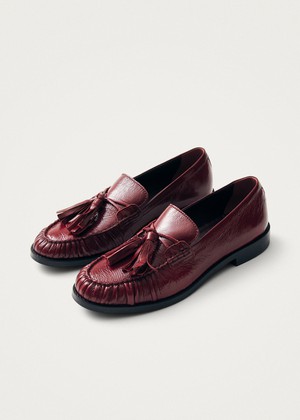 Marietta Onix Burgundy Leather Loafers from Alohas