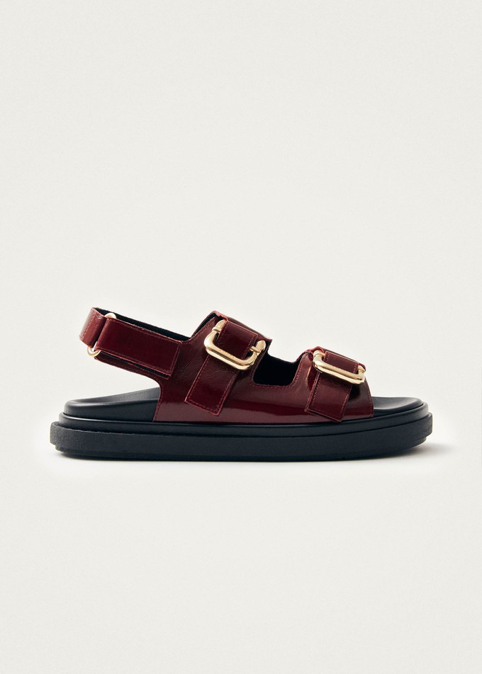 Harper Onix Burgundy Leather Sandals from Alohas