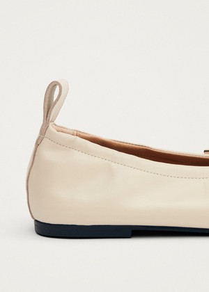 Rosalind Cream Leather Ballet Flats from Alohas