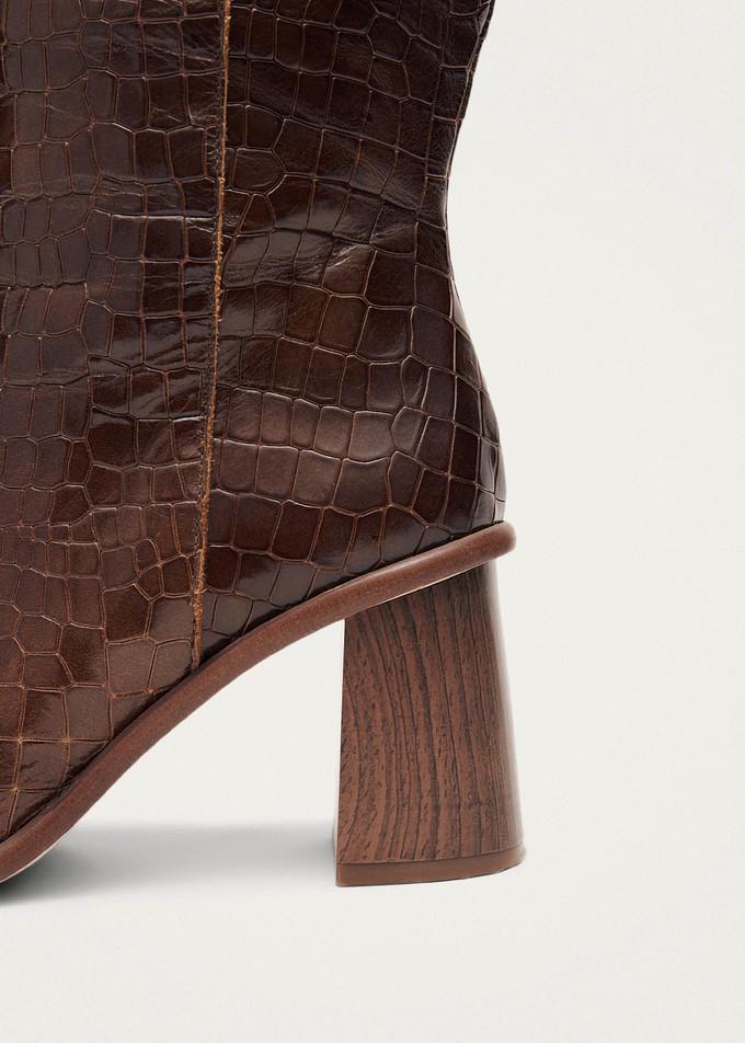 East Alli Brown Leather Boots from Alohas