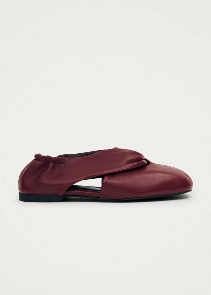 Alaula Burgundy Leather Ballet Flats from Alohas