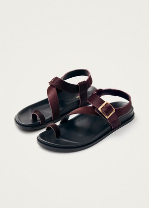 Siren Soft Burgundy Leather Sandals from Alohas