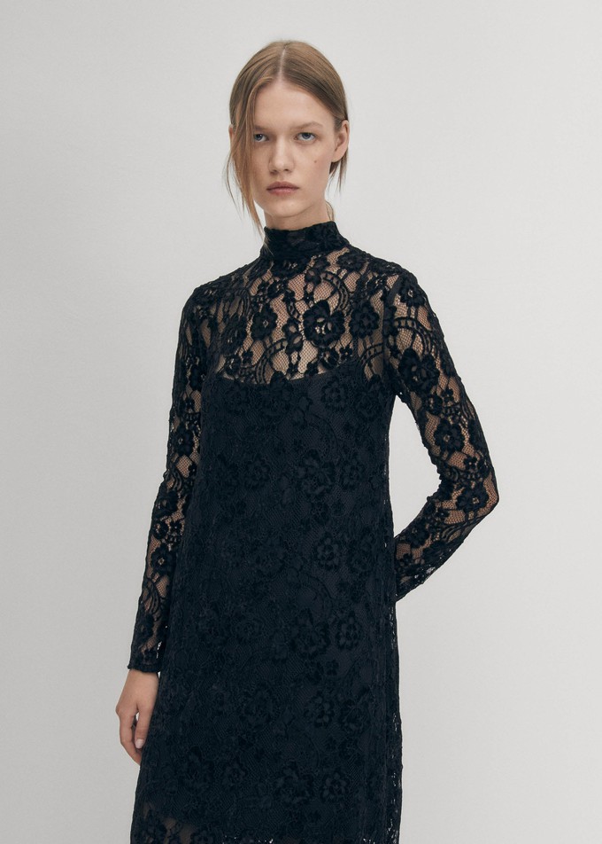 Tiban Lace Black Dress from Alohas