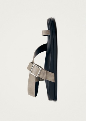 Siren Vintage Grey Leather Sandals from Alohas