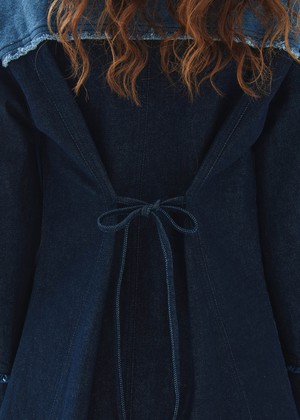 Veden Bicolor Indigo Denim Dress from Alohas