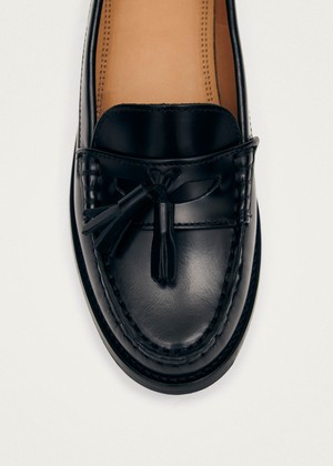 Terrane Black Leather Loafers from Alohas