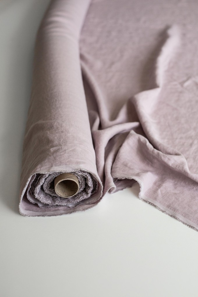 Dusty Rose 95" / 240 cm linen fabric from AmourLinen