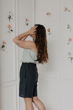 Long linen shorts MATILDA from AmourLinen