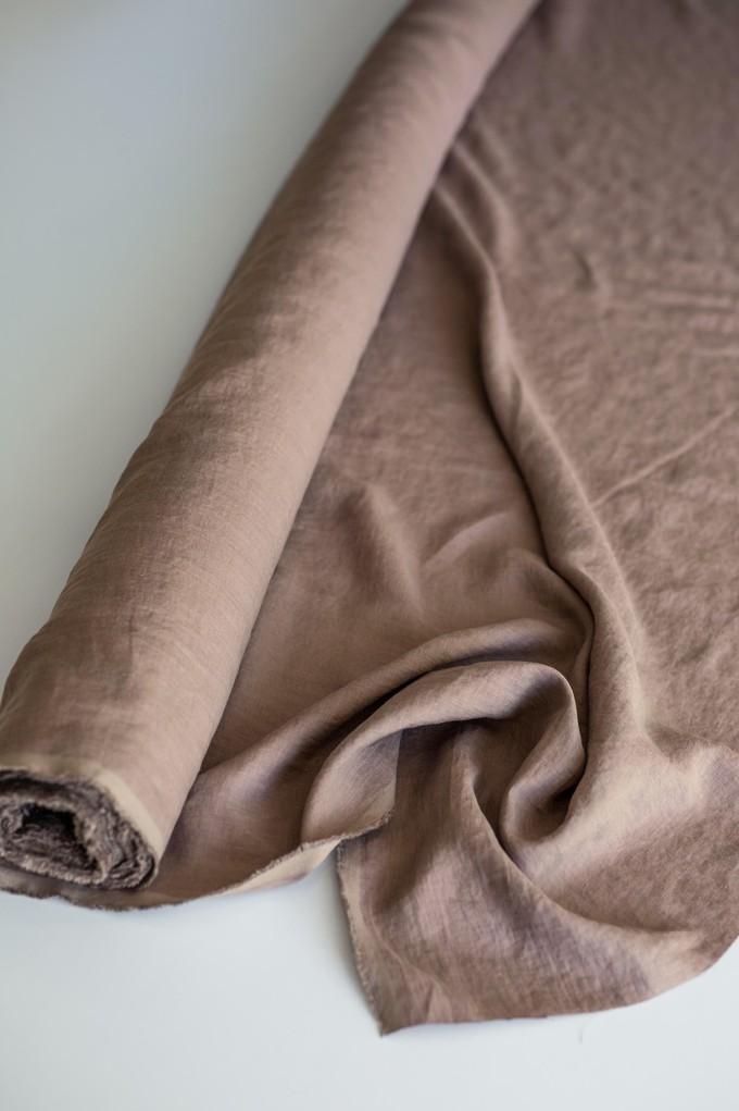 Rosy Brown 95" / 240 cm linen fabric from AmourLinen