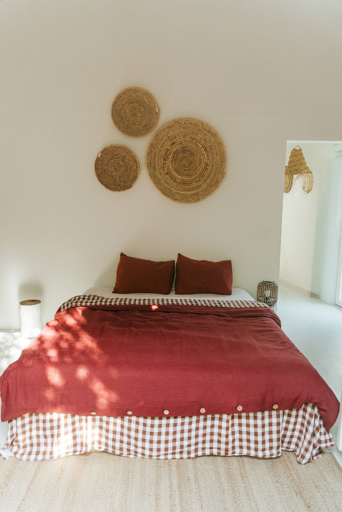 Linen duvet cover in Terracotta from AmourLinen