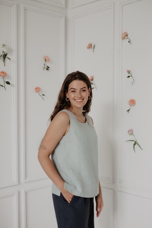 Classical linen top COLETTE from AmourLinen