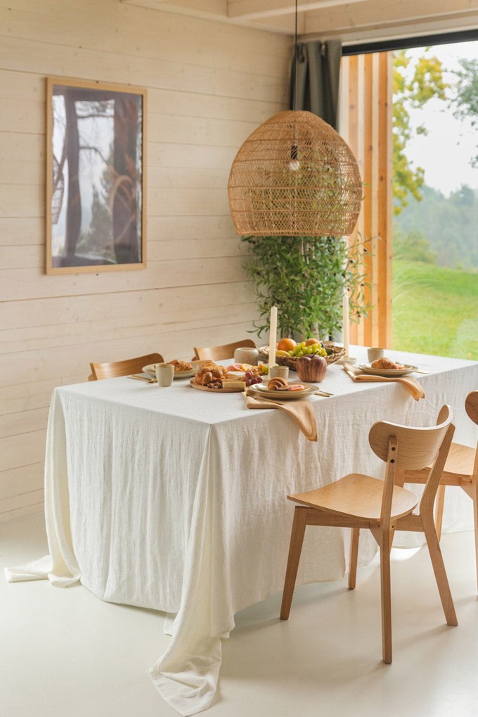 Linen tablecloth in White from AmourLinen