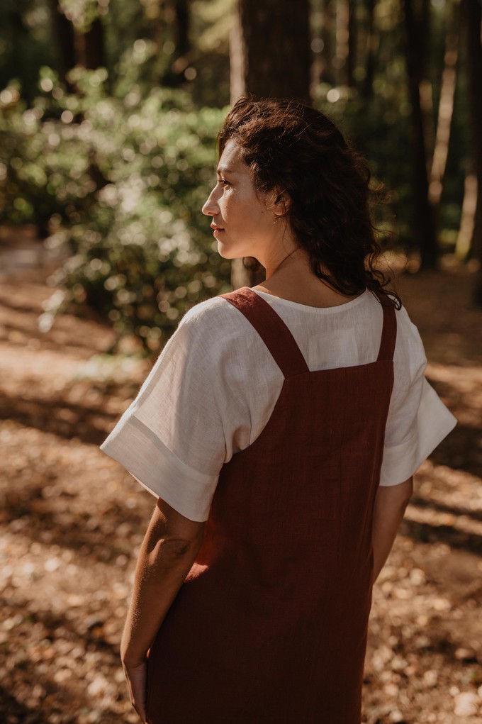 Linen apron dress JADE from AmourLinen