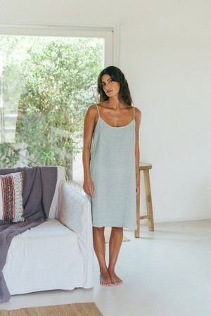 Night gown DREAMY in Sage Green from AmourLinen