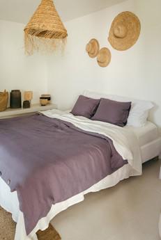 Linen duvet cover in Dusty Lavender via AmourLinen