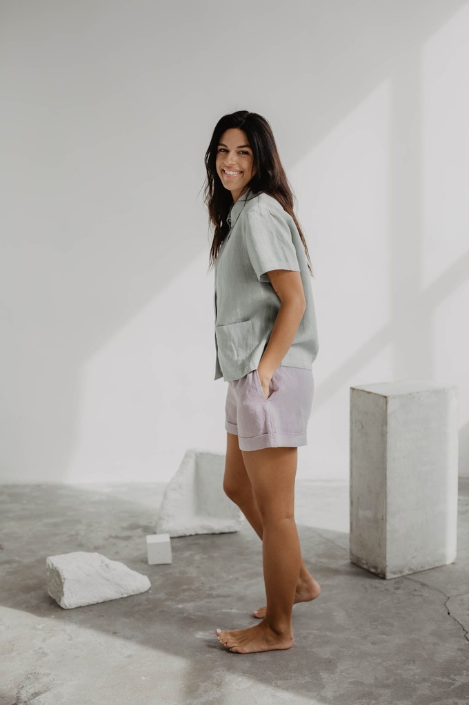 Linen summer shirt SCARLETT from AmourLinen