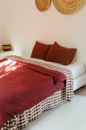 Linen pillowcase in Terracotta from AmourLinen