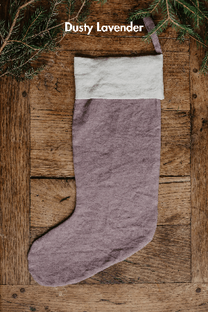 Linen Christmas stocking from AmourLinen