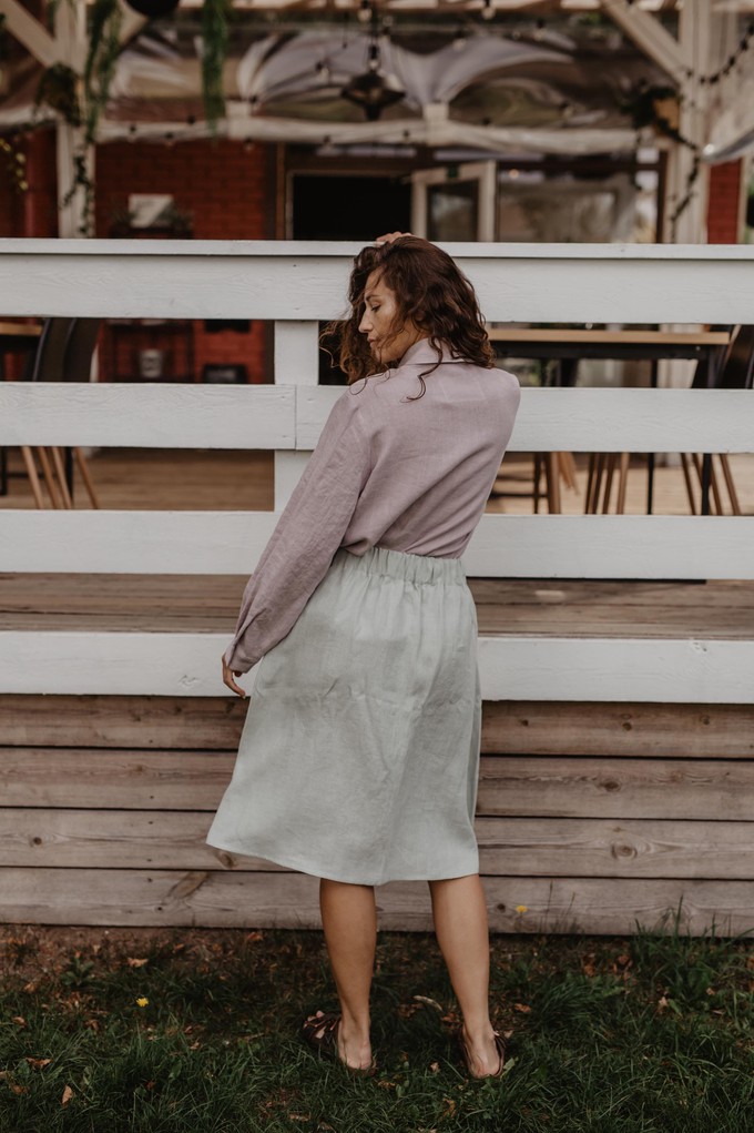 NORDKAPP classic linen shirt in Dusty Rose from AmourLinen